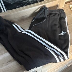 Adidas Men’s Black and White Joggers